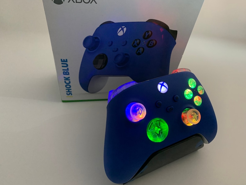 BRAND NEW Blue Xbox One Controller W Color Changing LED Mod Gaming Etsy