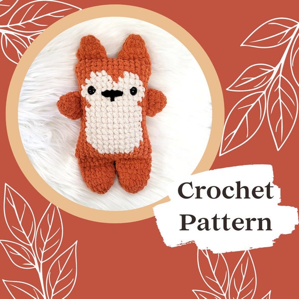 Frankie the Fox Cuddler Pattern | Fox Crochet Pattern | Easy Fox Amigurumi | Woodland Crochet | Fox Plushie | Forest Animal Crochet