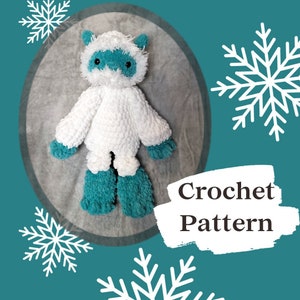 Yowie the Yeti Knotted Lovey Pattern | Yeti Crochet Pattern Only | Abominable Snowman Pattern | Yeti Amigurumi