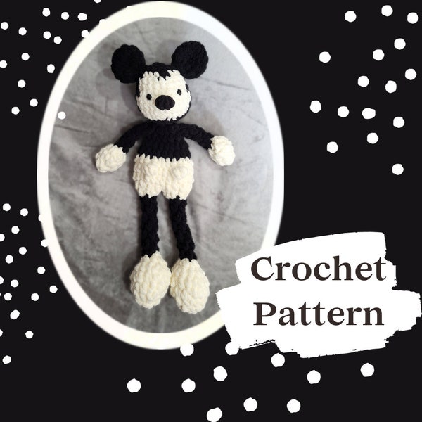 Steamboat Mickey Häkelanleitung | Steamboat Maus Häkelanleitung | Micky Amigurumi | Häkelanleitung für eine Maus