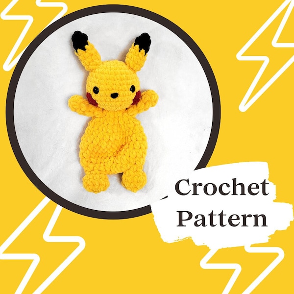 Pika the Electric Mouse Pattern | Electric Mouse Crochet Pattern | Pika Amigurumi | Electric Mouse Amigurumi
