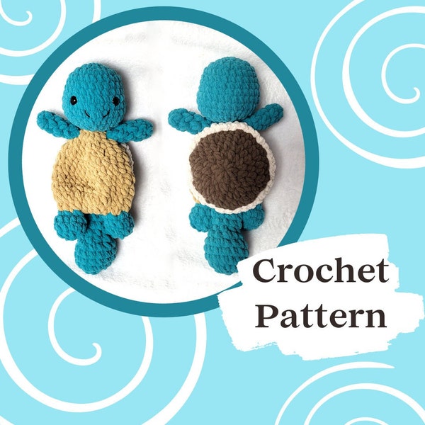 Squirt the Tiny Turtle Pattern | Bubble Turtle Crochet Pattern | Turtle Amigurumi | Turtle Lovey Pattern | Turtle Snuggler