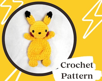 Pika the Electric Mouse Pattern | Electric Mouse Crochet Pattern | Pika Amigurumi | Electric Mouse Amigurumi