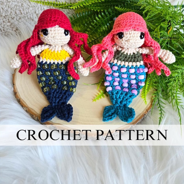Fidget Mermaid Doll Crochet Pattern | Crochet Fidget Toy | Mermaid Crochet Pattern | Crochet Market Prep | Mermaid Amigurumi