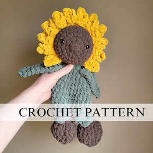 Flora de zonnebloem geknoopt liefdevol patroon | Gehaakt zonnebloempatroon | Zonnebloem haakpatroon | Zonnebloem Amigurumi