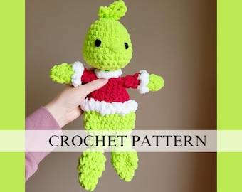 Knijp in het kerstelf geknoopte liefdespatroon | Alleen kerstelf haakpatroon | Amigurumi Kerst Elf Patroon