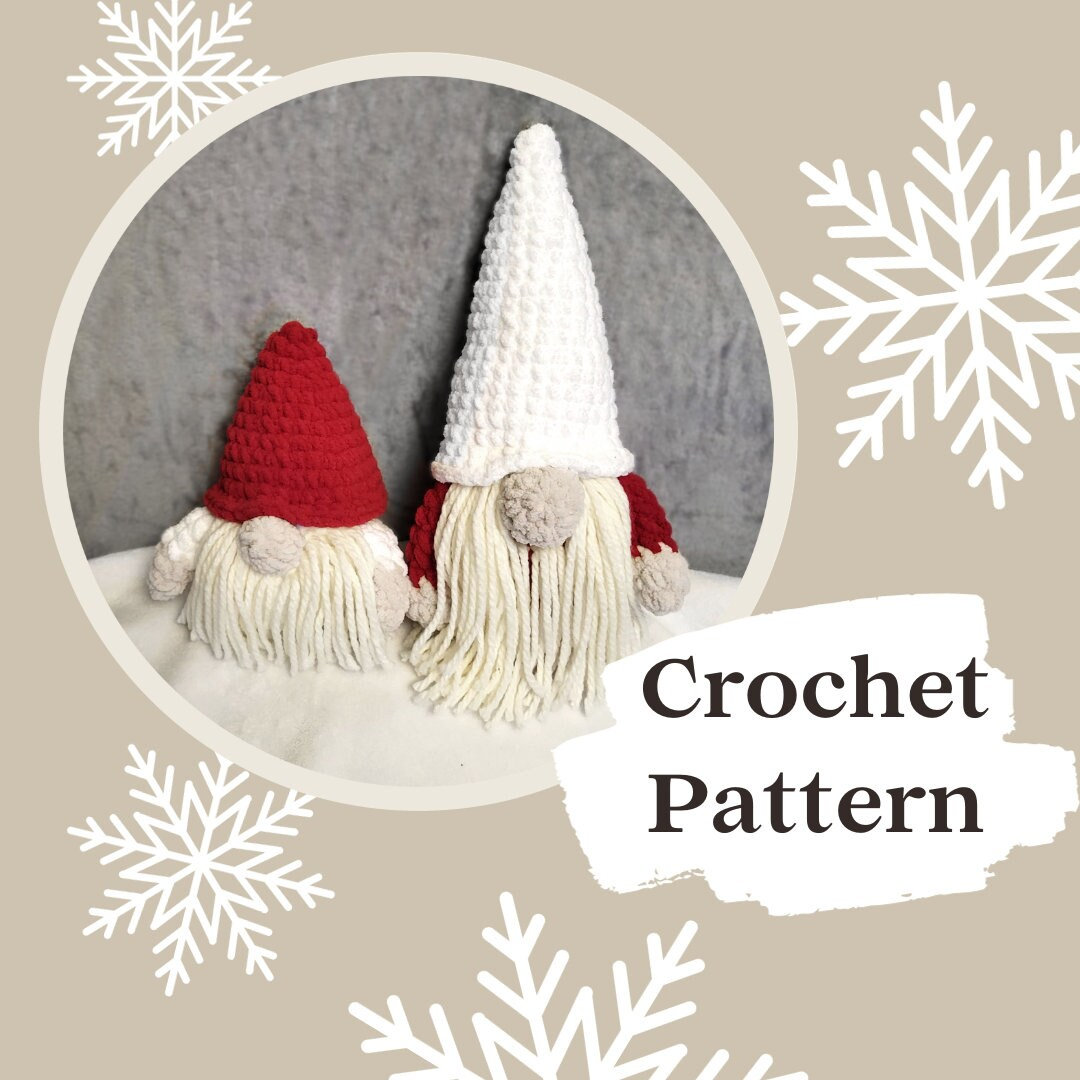 Trunk and Stump Christmas Gnome Crochet Pattern