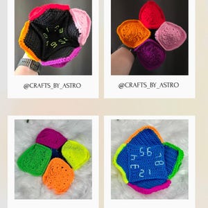 Cootie Catcher Crochet Pattern: Granny Square Fortune Teller (PDF Pattern) image 4