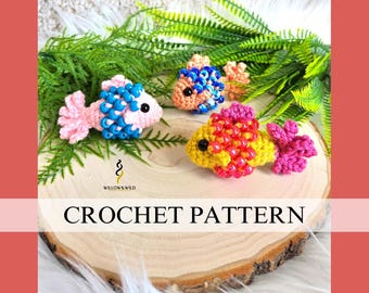 Haakpatroon fidget vis met kralen: beginnersvriendelijk, niet naaien, zintuiglijk speelgoed amigurumi (pdf-patroon)