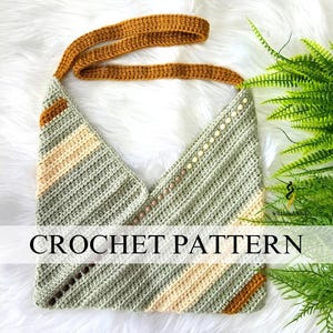 Beaded Harmony Bag Crochet Pattern | Crochet Square Bag | Crochet Adult Purse | Crochet Toddler Bag | Crochet Striped Bag