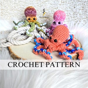 Beaded Fidget Octopus Crochet Pattern | Crochet Fidget Toy | Fidget Crochet Pattern | Octopus Crochet Pattern | Crochet Market Prep