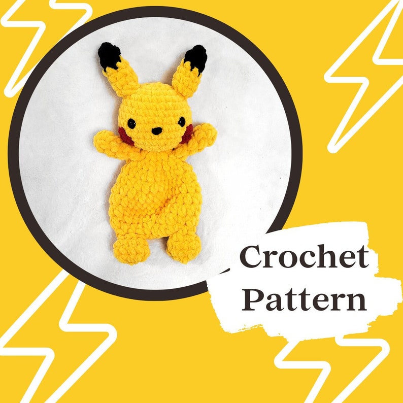 Pika the Electric Mouse Pattern Electric Mouse Crochet Pattern Pika Amigurumi Electric Mouse Amigurumi image 1