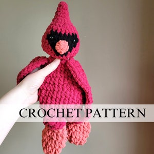 Crimson the Cardinal Geknotetes Lovey Muster | Cardinal Häkelanleitung | Kardinal Amigurumi | Roter Vogel-Häkelmuster