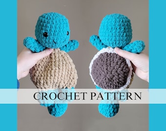Squirt the Tiny Turtle Pattern | Bubble Turtle Crochet Pattern | Turtle Amigurumi | Pocket Monster Amigurumi | Pocket Monster Crochet