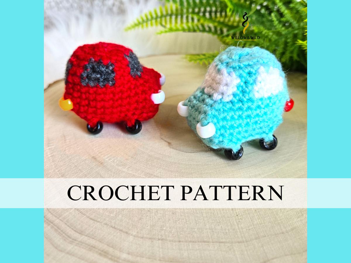 30 Crochet Car Patterns to Stitch Fun Vehicles, Classic Cars, and Cute Amigurumi Designs 10 Beaded Fidget Car Crochet Pattern