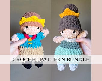 Princess / Prince Crochet Pattern Bundle: Amigurumi Snuggler Toy Plushie (PDF Pattern)