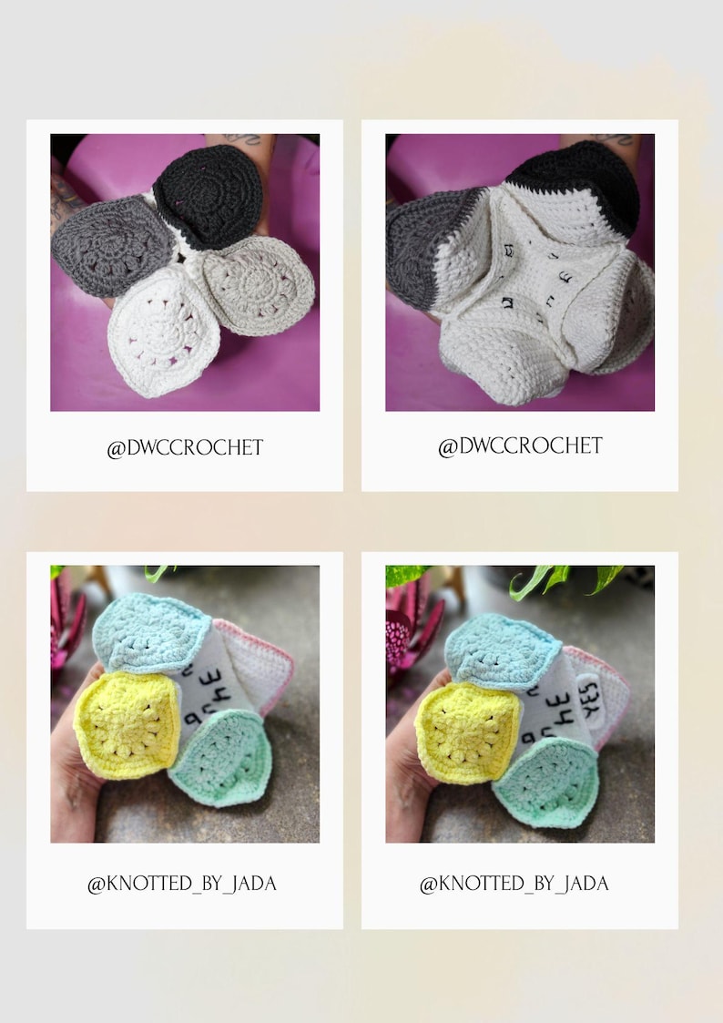 Cootie Catcher Crochet Pattern: Granny Square Fortune Teller (PDF Pattern) image 3