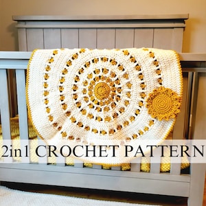 2in1 My Sunshine Baby Blanket & Lovey Crochet Pattern | Sun Baby Blanket | Crochet Sun Blanket| Crochet Sunshine Blanket