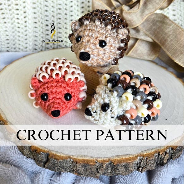 Beaded Fidget Hedgehog Crochet Pattern: Beginner Friendly, No Sew, Sensory Toy Amigurumi (PDF Pattern)