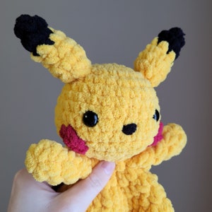 Pika the Electric Mouse Pattern Electric Mouse Crochet Pattern Pika Amigurumi Electric Mouse Amigurumi image 3