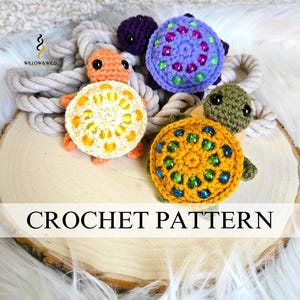 Modèle au crochet avec perles et tortue : adapté aux débutants, sans couture, jouet sensoriel Amigurumi (Modèle PDF)