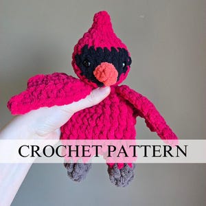 Chester the Cardinal Bub Muster | Cardinal Häkelanleitung | Cardinal Plüschtier | Kardinal Amigurumi Muster | Weihnachtskardinal