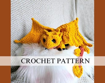 Amigurumipatroon Indigo de Draak | Haakpatroon draken | Draak knuffel | Drakenamigurumi | Realistisch gehaakte draak