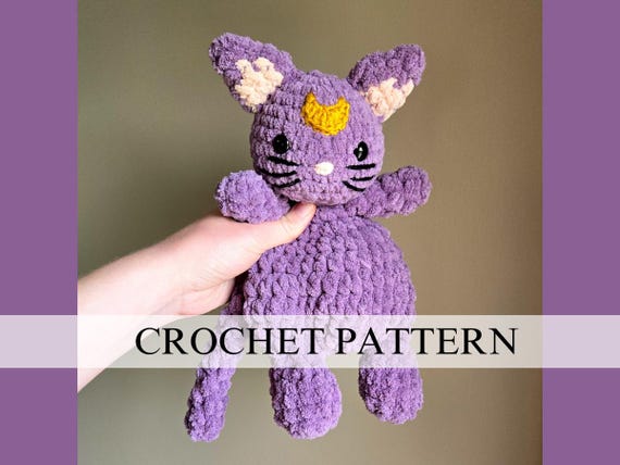 Crescent the Moon Cat Crochet Pattern: Sailor Scout Kitty Amigurumi (PDF Pattern)