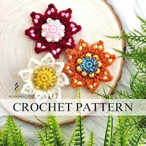 Beaded Fidget Flower Crochet Pattern | Crochet Fidget Toy | Fidget Crochet Pattern | Flower Crochet Pattern | Crochet Market Prep