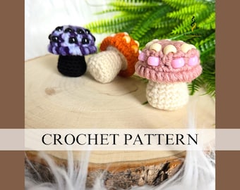 Beaded Fidget Mushroom Crochet Pattern | Crochet Fidget Toy | Mushie Crochet Pattern | Mushroom Crochet Pattern | Crochet Market Prep