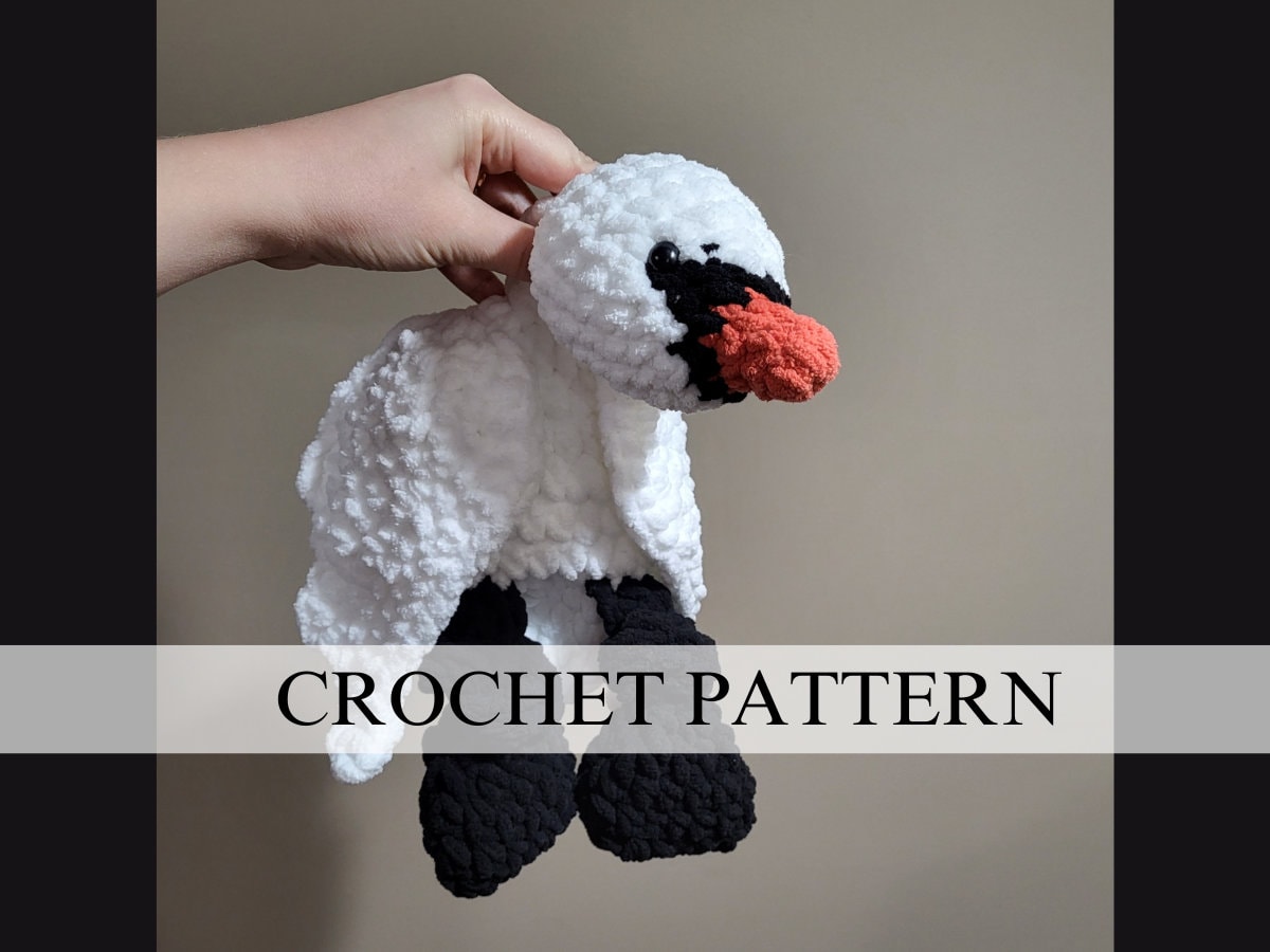 Stella the Swan Knotted Lovey Pattern | Swan Crochet Pattern Only | Amigurumi Swan Bird Pattern