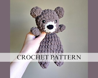 Briar the Bear Bub Crochet Pattern: Teddy Amigurumi Toy Snuggler Plushie (PDF Pattern)