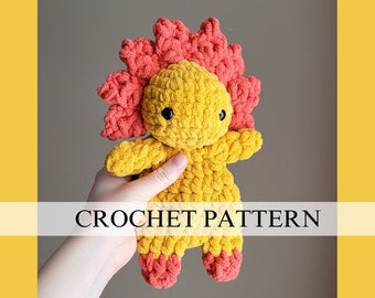 Sonny the Sunshine Bub Virkmönster: Sol Amigurumi Toy Snuggler Plushie (PDF-mönster)