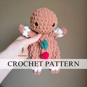 Rudy the Gingerbread Bub Crochet Pattern: Christmas Amigurumi Toy Plushie (PDF Pattern)