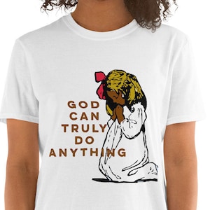 Dios puede hacer camisa cualquier camisa, lo que Dios no puede hacer no existe, Dios es camisa de droga, camiseta de fe sobre miedo, camisa religiosa, camisa cristiana
