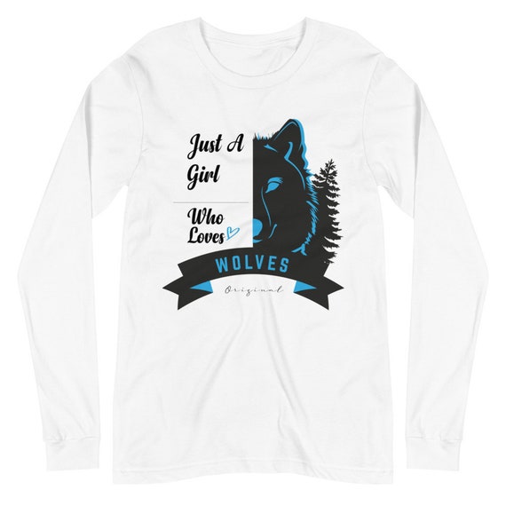 Just A Girl Who Loves Wolves Tshirt Cute Wolf Tee Shirt Gift Just A Girl Who Loves Wolves Tshirt Cute Wolf Tee Shirt Gift
