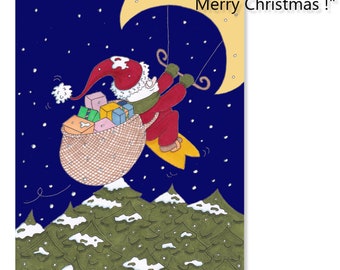 Carte Noël hiver / Christmas card Winter