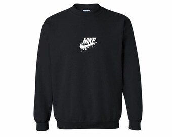 black crew neck sweater nike