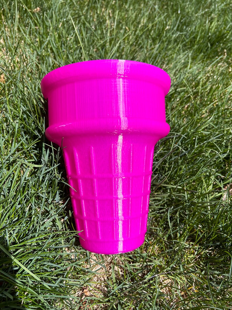 Ice Cream Cone Planter 3d Printed Etsy