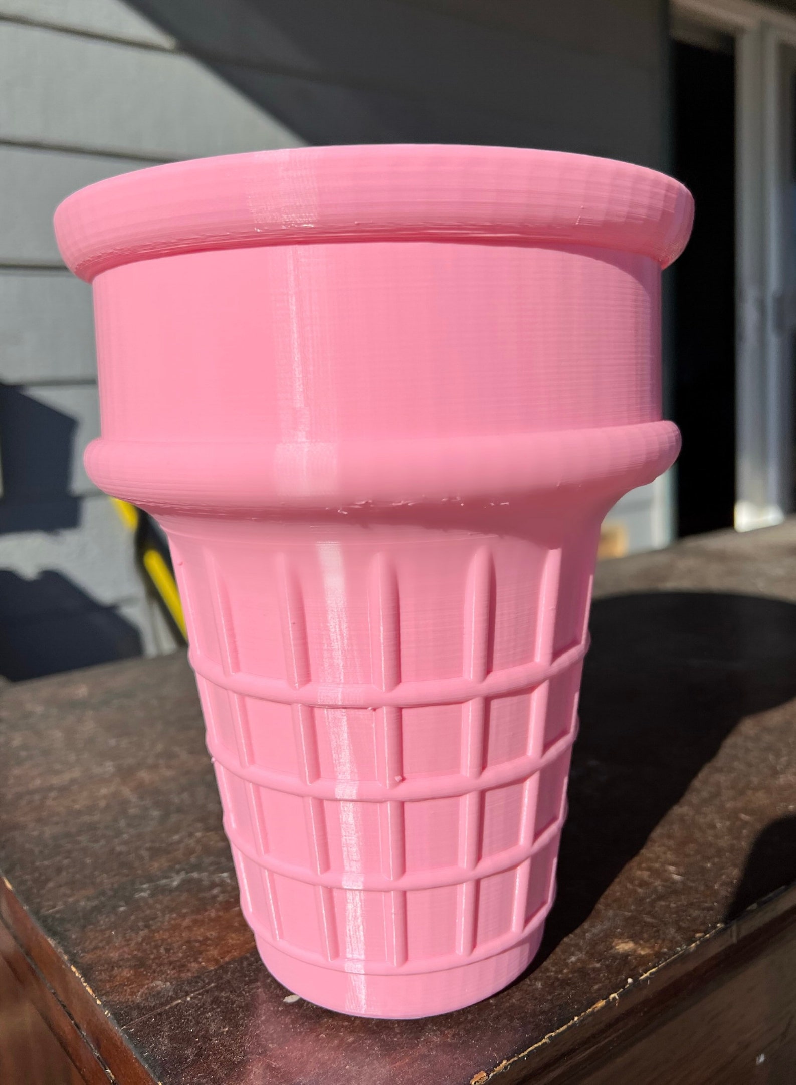 Ice Cream Cone Planter 3d Printed Etsy
