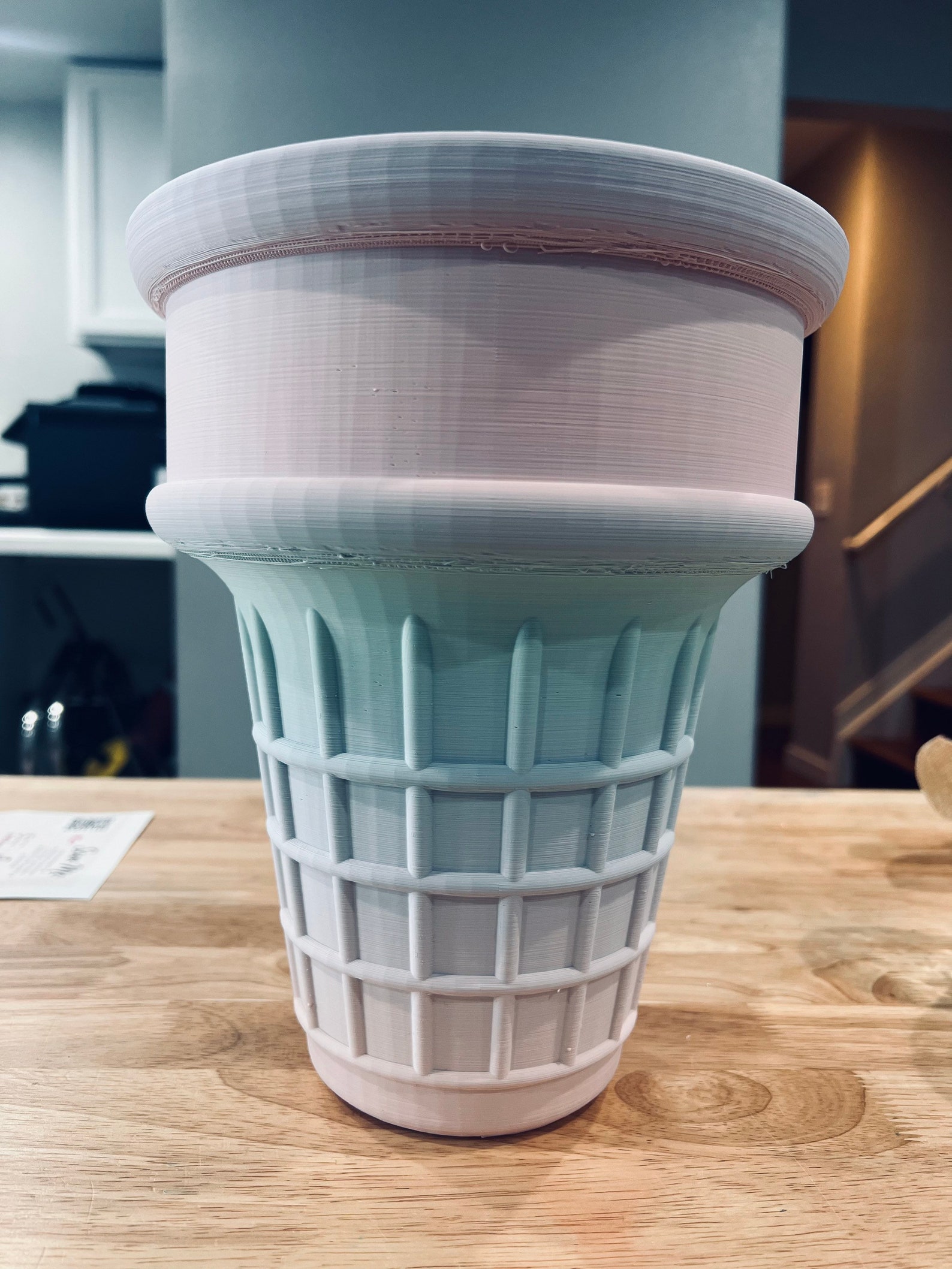 Ice Cream Cone Planter 3d Printed Etsy