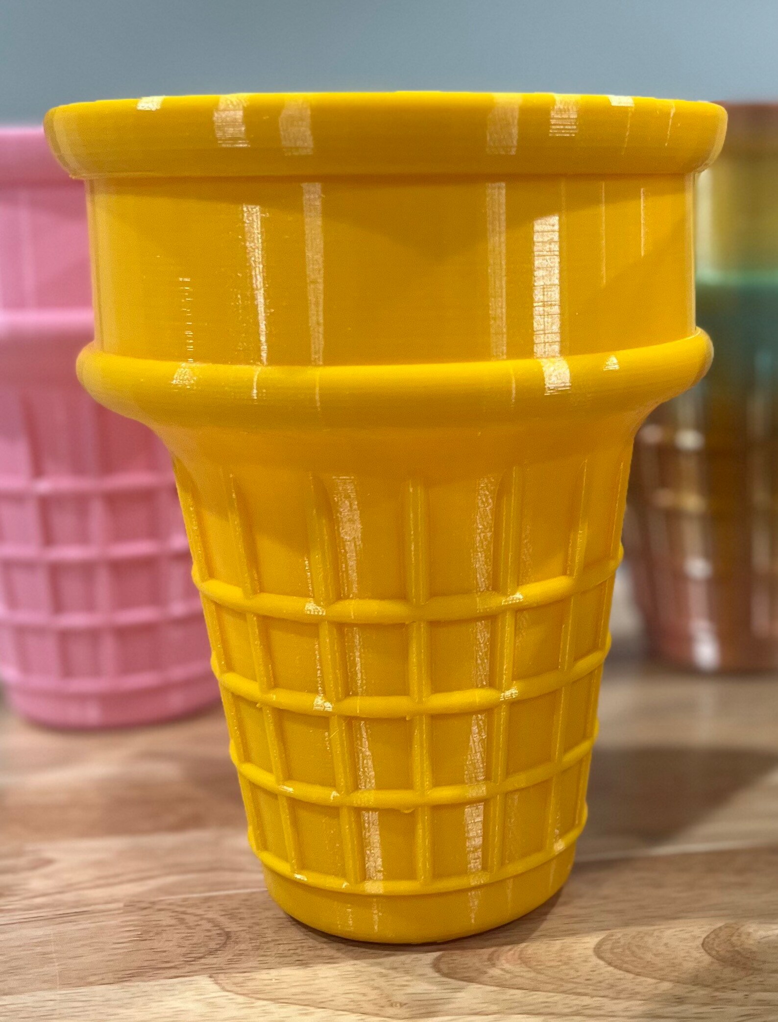 Ice Cream Cone Planter 3d Printed Etsy