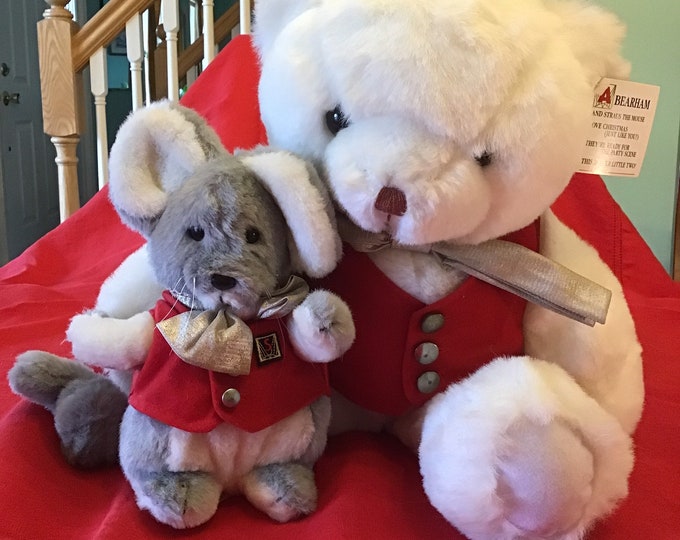 Abearham and Strauss the Mouse (A&S) Bear and Mouse Stuffed Animal Etsy