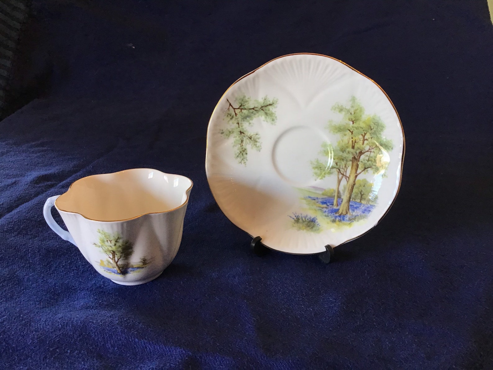 Shelley English Fine Bone China bluebell Wood Tea Cup & Etsy