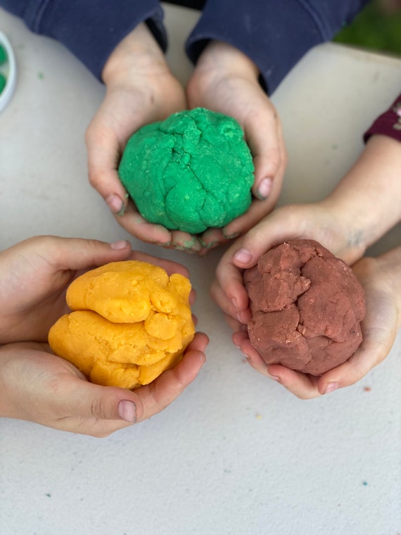 Homemade, Non-toxic Playdough infused With Essential Oils Relax 