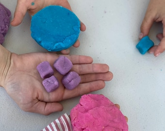 Homemade, Non-Toxic Playdough (infused with essential oils) - Unicorn colors