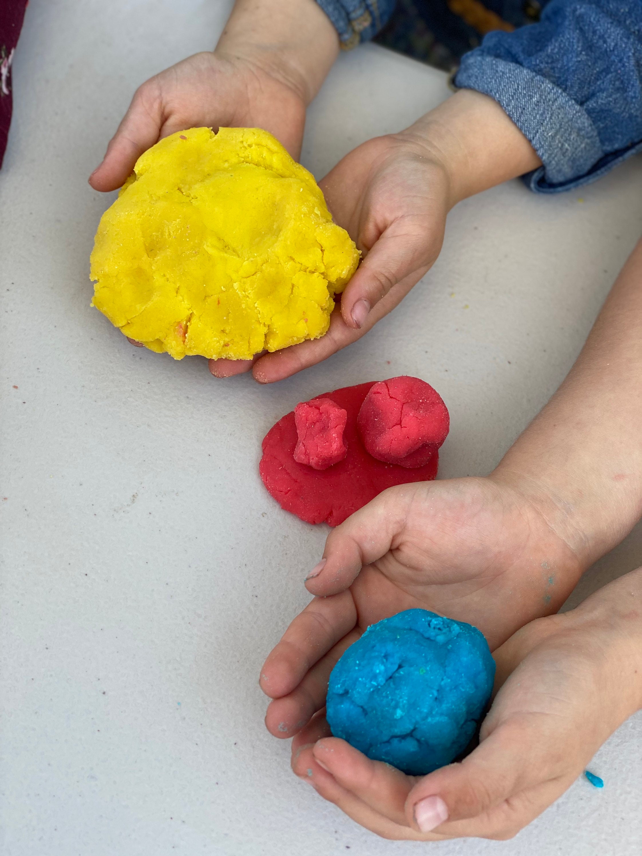 Homemade, Non-toxic Playdough infused With Essential Oils Citrus 
