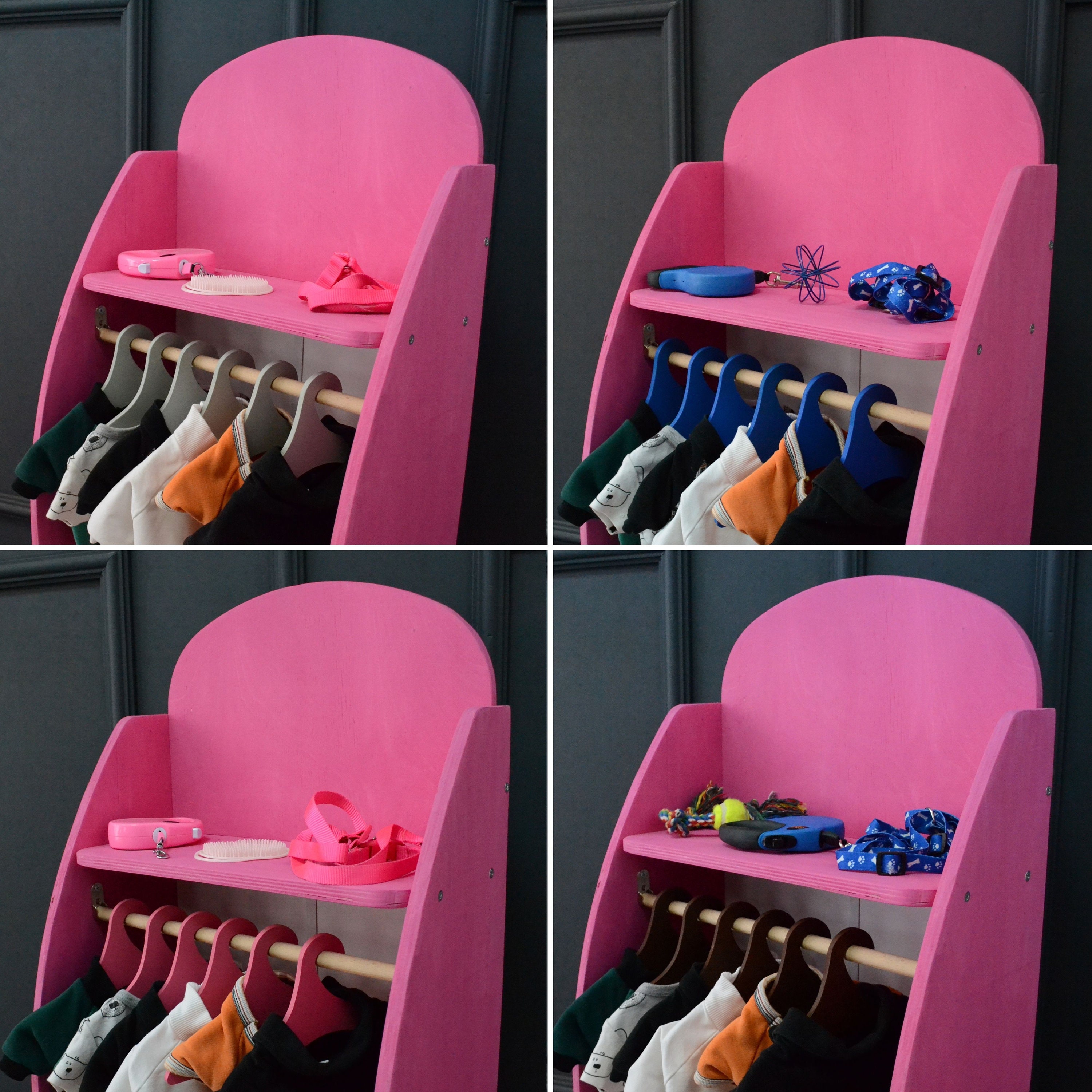 Dog Clothing Rack, Pet Wardrobe, Pet Clothing Organizer, Rack for  Pets/dolls/baby - Etsy Israel