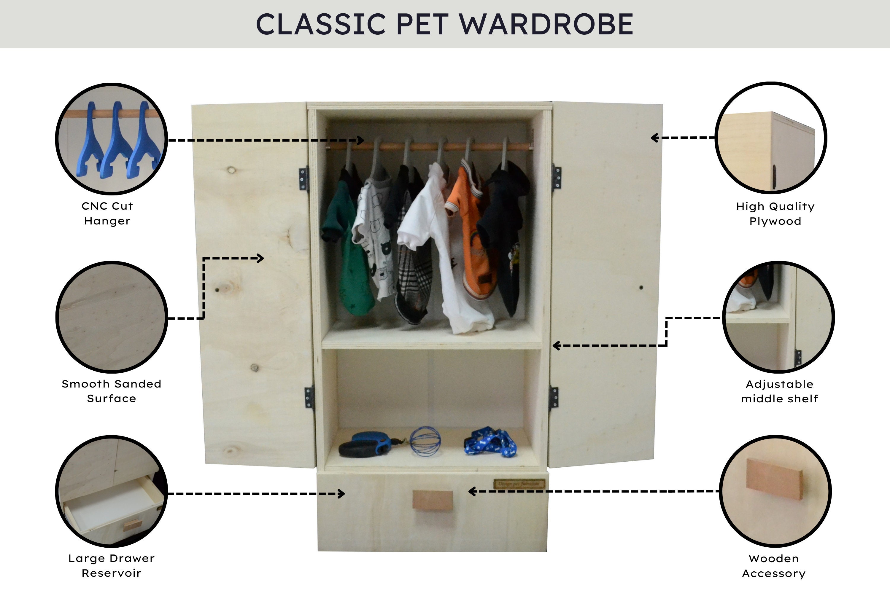 Dog Clothing Rack Pet Wardrobe Dog Clothes Hanger Dog Etsy