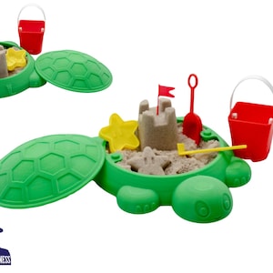 Turtle Desktop Sandbox Zen Garden with Mini Tools and Sand | Stress Relief Fidget Toy Shovel Castle Office Decor Gift College Therapy Kids